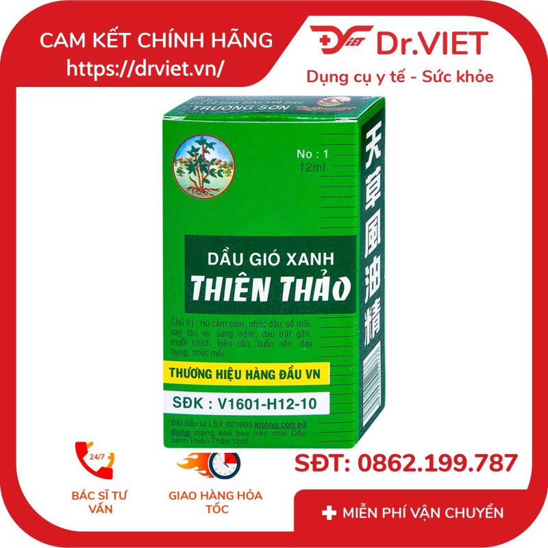 Dầu gió xanh Thiên Thảo 12ml điều trị đau đầu giảm ho 13 Dầu gió xanh Thiên Thảo 12ml điều trị đau đầu giảm ho