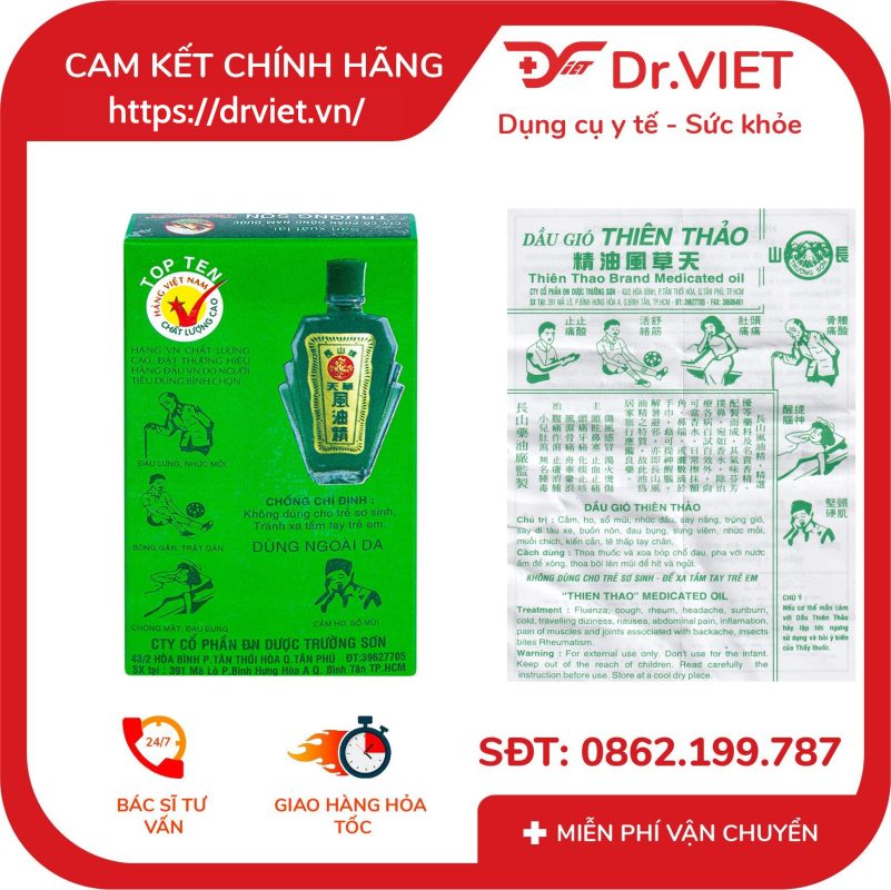 Dầu gió xanh Thiên Thảo 12ml điều trị đau đầu giảm ho 15 Dầu gió xanh Thiên Thảo 12ml điều trị đau đầu giảm ho