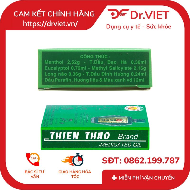 Dầu gió xanh Thiên Thảo 12ml điều trị đau đầu giảm ho 10 Dầu gió xanh Thiên Thảo 12ml điều trị đau đầu giảm ho