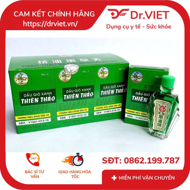 Alternative view of Dầu gió xanh Thiên Thảo 12ml điều trị đau đầu giảm ho