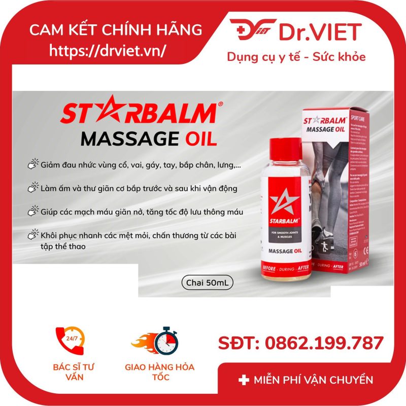 Dầu xoa bóp Starbalm Massage Oil thư giãn 50ml