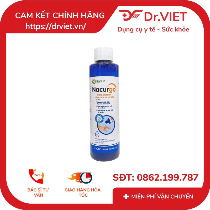 Dung dịch Nacurgo rửa và sát khuẩn vết thương 125ml 13 Dung dịch Nacurgo rửa và sát khuẩn vết thương 125ml