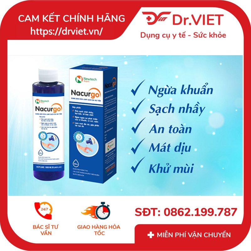 Dung dịch Nacurgo rửa và sát khuẩn vết thương 125ml 12 Dung dịch Nacurgo rửa và sát khuẩn vết thương 125ml