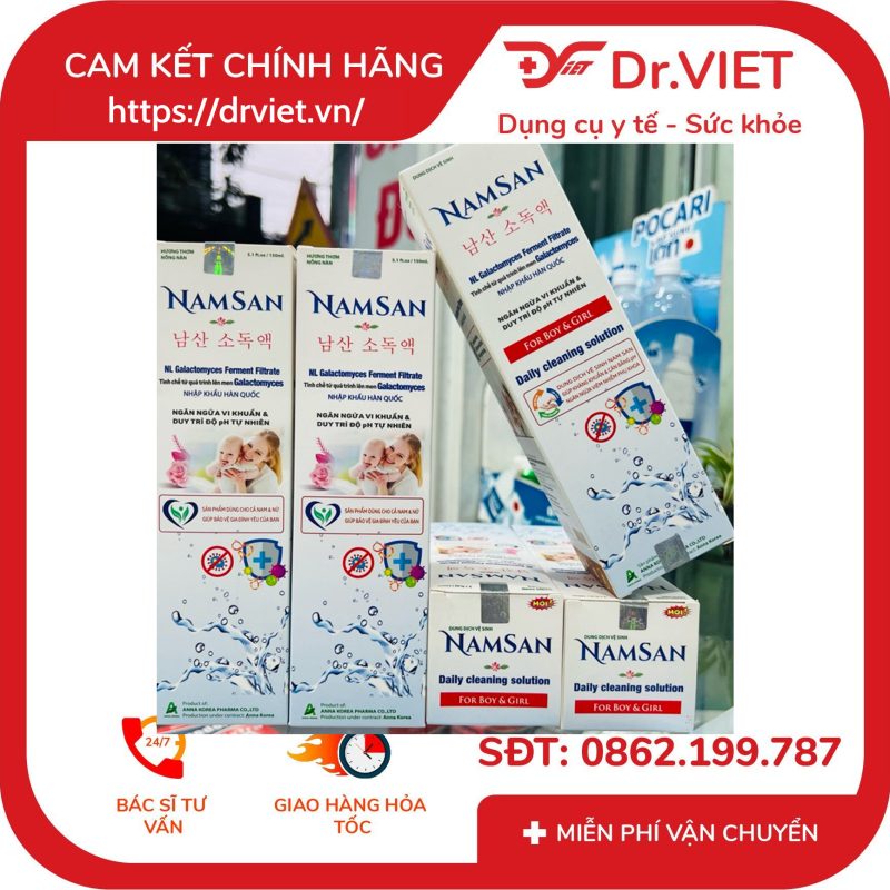 Dung dịch vệ sinh NAMSAN hộp 1 chai 150ml 14 Dung dịch vệ sinh NAMSAN hộp 1 chai 150ml