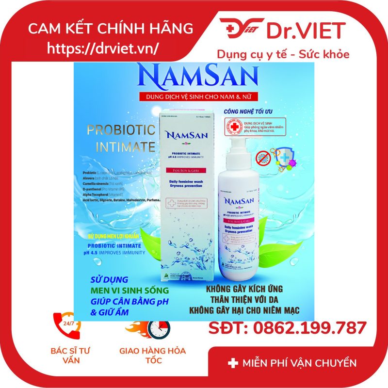 Dung dịch vệ sinh NAMSAN hộp 1 chai 150ml 12 Dung dịch vệ sinh NAMSAN hộp 1 chai 150ml