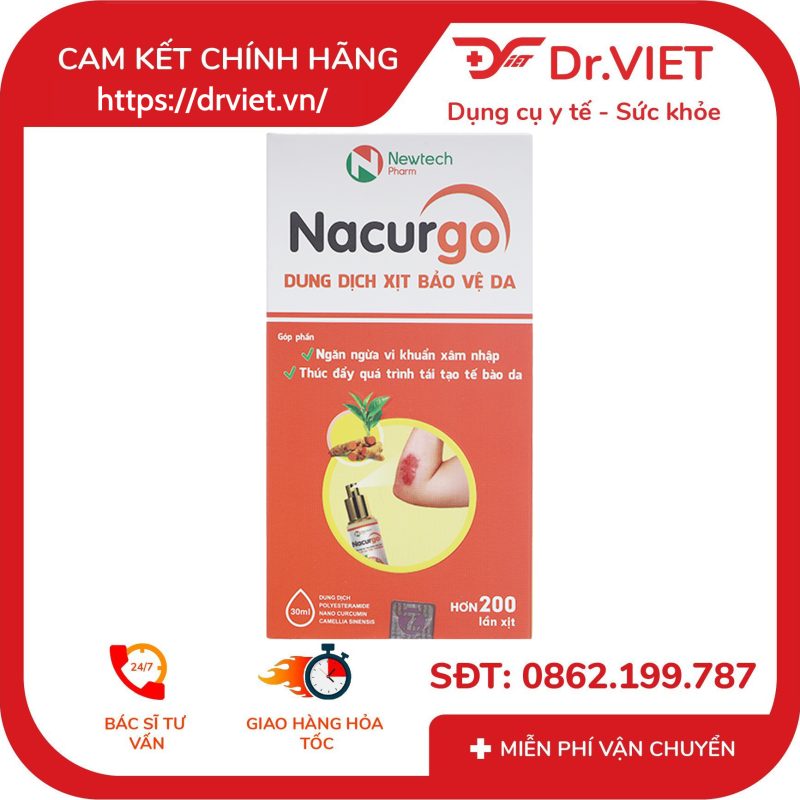 Dung dịch xịt vết thương Nacurgo 30ml 13 Dung dịch xịt vết thương Nacurgo 30ml