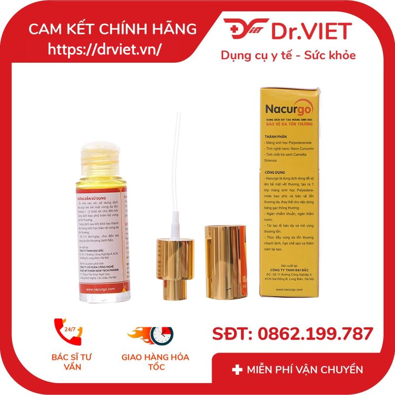 Dung dịch xịt vết thương Nacurgo 30ml 11 Dung dịch xịt vết thương Nacurgo 30ml