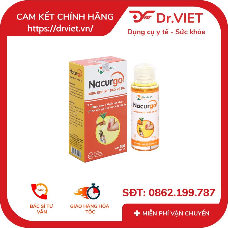 Dung dịch xịt vết thương Nacurgo 30ml