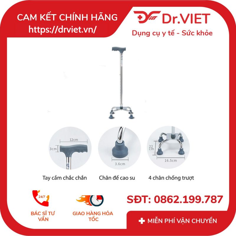 Gậy 4 Chân Thấp Lucass B924 16 Gậy 4 Chân Thấp Lucass B924