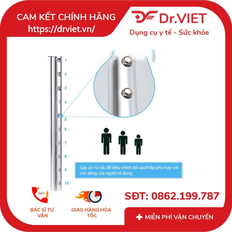 Gậy 4 Chân Thấp Lucass B924 13 Gậy 4 Chân Thấp Lucass B924