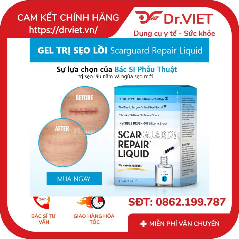 Gel Trị Sẹo Lồi Scarguard Repair Liquid 15ml 13 Gel Trị Sẹo Lồi Scarguard Repair Liquid 15ml