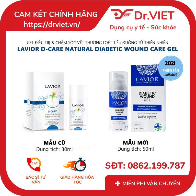 Gel chống loét tiểu đường Lavior D-Care Diabetic Wound Gel 50ml 16 Gel chống loét tiểu đường Lavior D-Care Diabetic Wound Gel 50ml