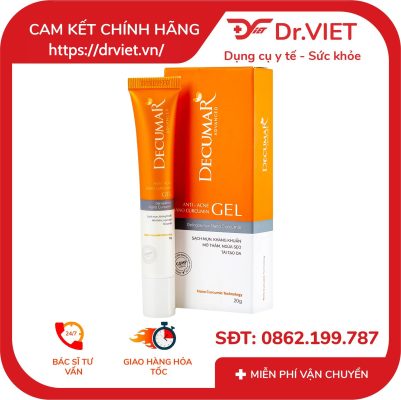 Gel ngừa mụn Nano Curcumin Decumar Advanced 20g