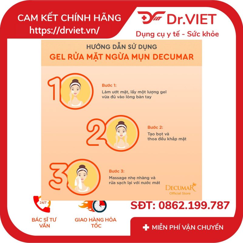 Sữa rửa mặt dạng Gel Decumar Clean Advanced 100gr