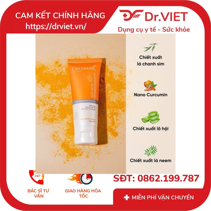 Sữa rửa mặt dạng Gel Decumar Clean Advanced 100gr