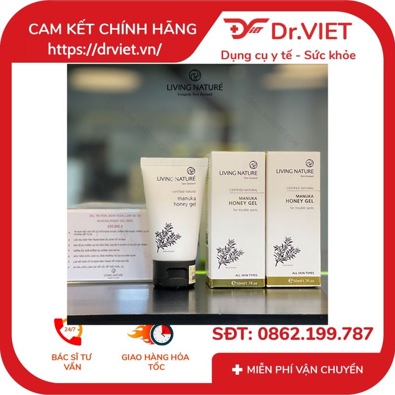 Gel trị mụn Living Nature Manuka Honey Gel 50ml 13 Gel trị mụn Living Nature Manuka Honey Gel 50ml