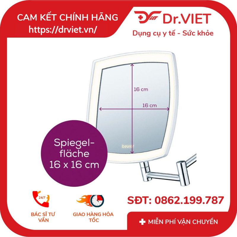Gương trang điểm đèn Led gắn tường Beurer BS89