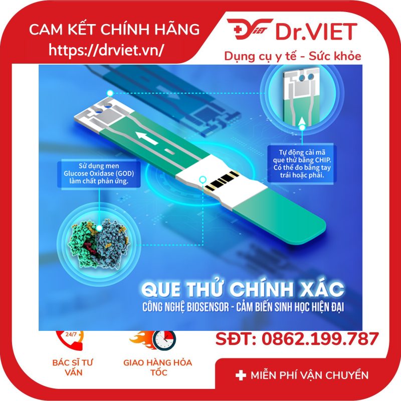 Hộp 50 Que thử đường huyết CHIDO