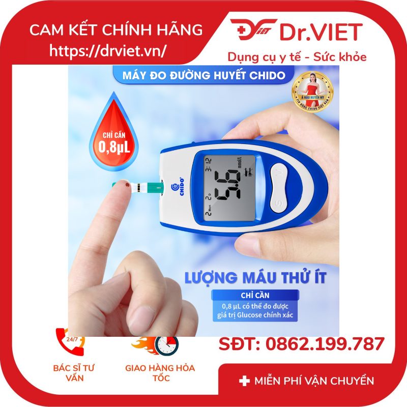 Hộp 50 Que thử đường huyết CHIDO