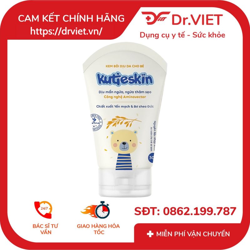 Kem bôi dịu da cho bé Kutieskin giảm mẩn ngứa, ngừa thâm sẹo (30g) 18 Kem bôi dịu da cho bé Kutieskin giảm mẩn ngứa, ngừa thâm sẹo (30g)