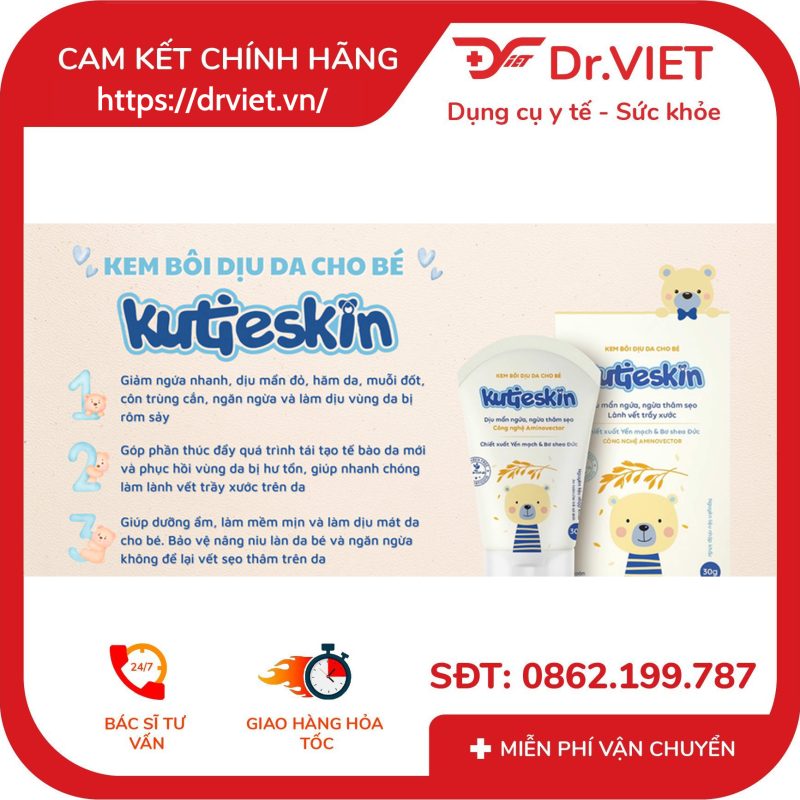 Alternative view of Kem bôi dịu da cho bé Kutieskin giảm mẩn ngứa, ngừa thâm sẹo (30g)