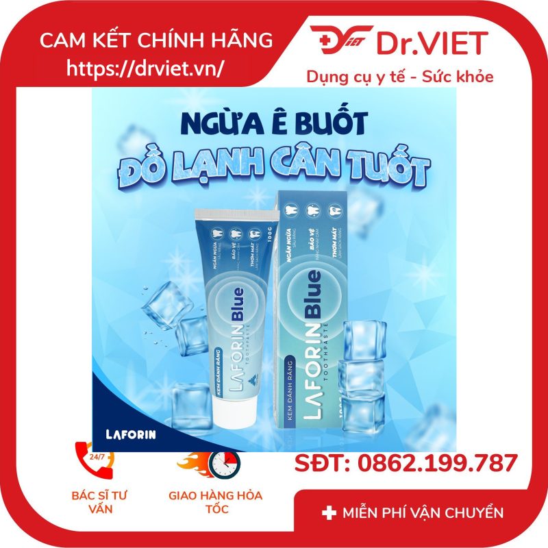 Kem đánh răng Laforin Blue dành cho răng ê buốt 100g 12 Kem đánh răng Laforin Blue dành cho răng ê buốt 100g