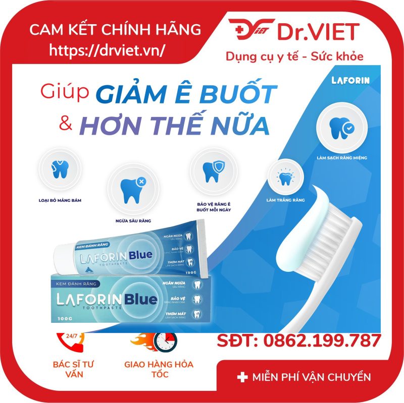 Kem đánh răng Laforin Blue dành cho răng ê buốt 100g