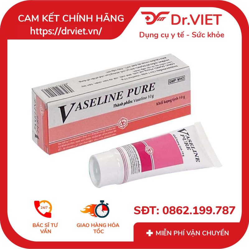 Kem Vaseline Pure OPC phòng nứt môi nứt da bàn chân bàn tay 10g 10 Kem Vaseline Pure OPC phòng nứt môi nứt da bàn chân bàn tay 10g