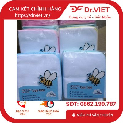 Khăn sữa cotton 3 lớp beebee 12 Khăn sữa cotton 3 lớp beebee