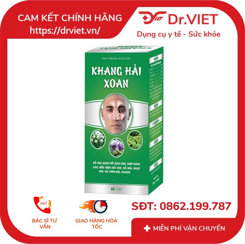 Khang Hải Xoan hỗ trợ giảm các biểu hiện hắt hơi, sổ mũi, ngạt mũi