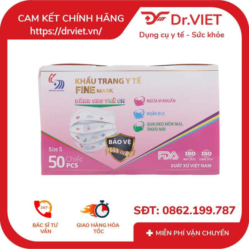 Khẩu trang y tế trẻ em Fine Mask Kids 12 Khẩu trang y tế trẻ em Fine Mask Kids