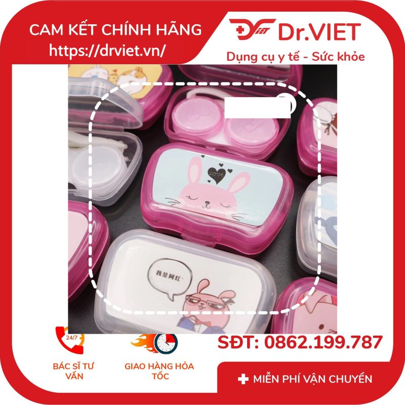 Khay gương mini hình thú có kèm dùng cụ đeo lens