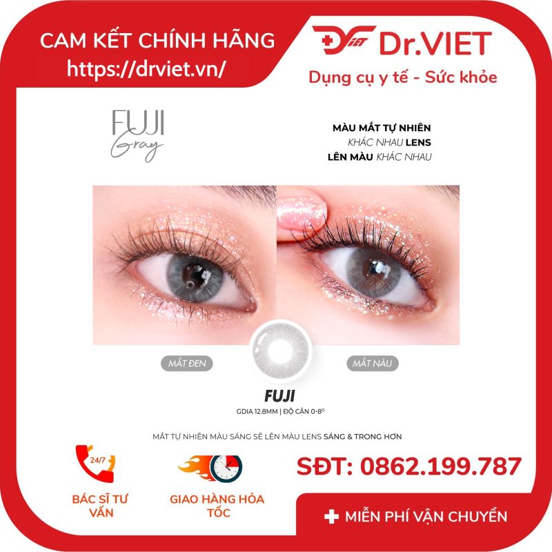 Lens mắt nhỏ Fuji Gray màu xám khói Tây siêu tự nhiên 11 Lens mắt nhỏ Fuji Gray màu xám khói Tây siêu tự nhiên