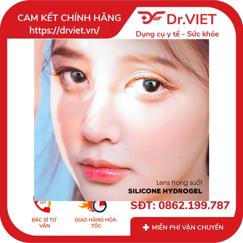 Lens trong suốt dòng cao cấp chất liệu Silicone Hydrogel Angel Eyes độ cận 1-15 12 Lens trong suốt dòng cao cấp chất liệu Silicone Hydrogel Angel Eyes độ cận 1-15