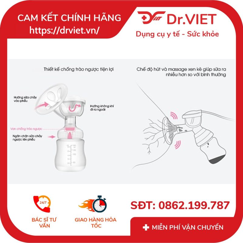 Máy hút sữa điện đôi Imedicare IBP-6D 13 Máy hút sữa điện đôi Imedicare IBP-6D