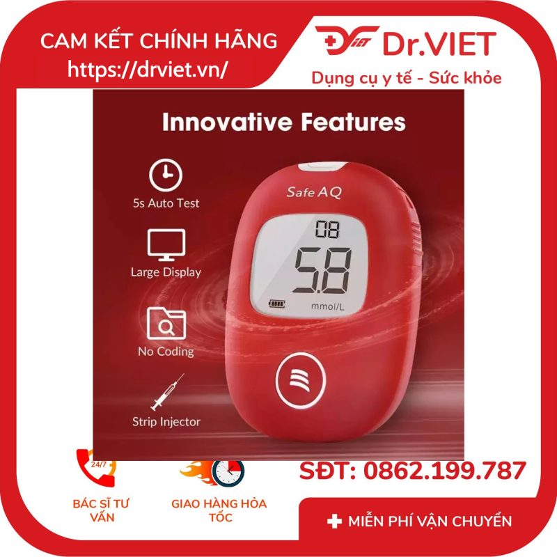 Máy Đo Đường Huyết Safe AQ Smart SINOCARE 13 Máy Đo Đường Huyết Safe AQ Smart SINOCARE