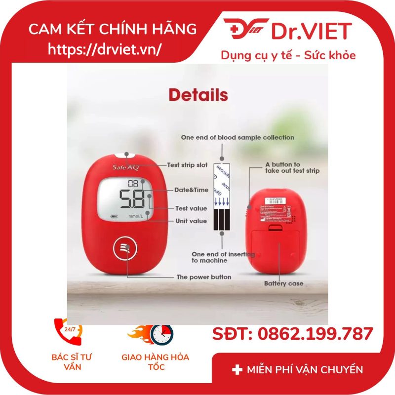 Máy Đo Đường Huyết Safe AQ Smart SINOCARE 11 Máy Đo Đường Huyết Safe AQ Smart SINOCARE