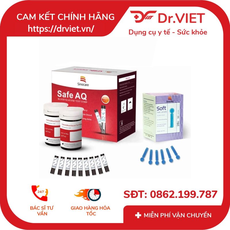 Máy Đo Đường Huyết Safe AQ Smart SINOCARE 15 Máy Đo Đường Huyết Safe AQ Smart SINOCARE
