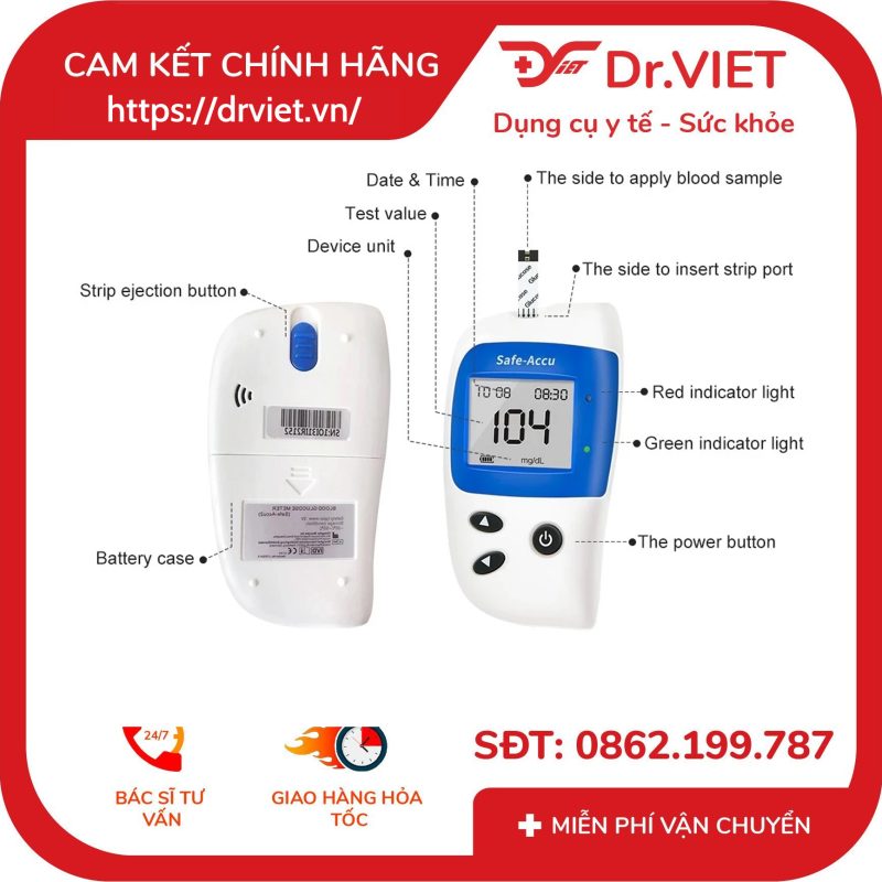 Máy Đo Đường Huyết Safe Accu 2 Tặng Kèm 50 Que Thử Và 50 Kim 14 Máy Đo Đường Huyết Safe Accu 2 Tặng Kèm 50 Que Thử Và 50 Kim