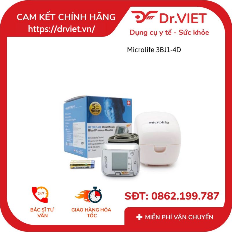 Máy Đo Huyết Áp Cổ Tay Microlife BP 3BJ1-4D 14 Máy Đo Huyết Áp Cổ Tay Microlife BP 3BJ1-4D