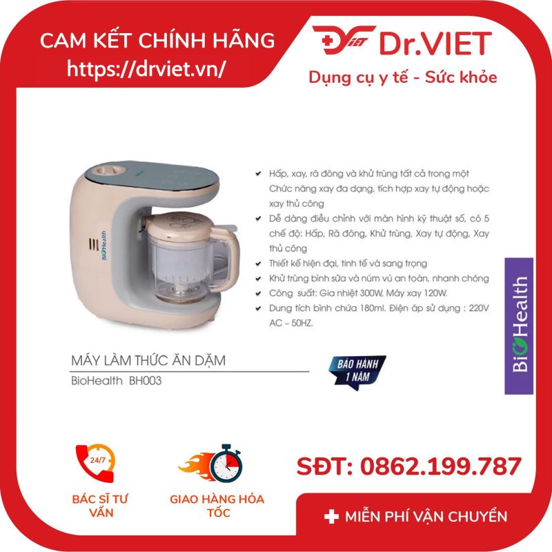 Máy làm thức ăn dặm Biohealth BH003 10 Máy làm thức ăn dặm Biohealth BH003