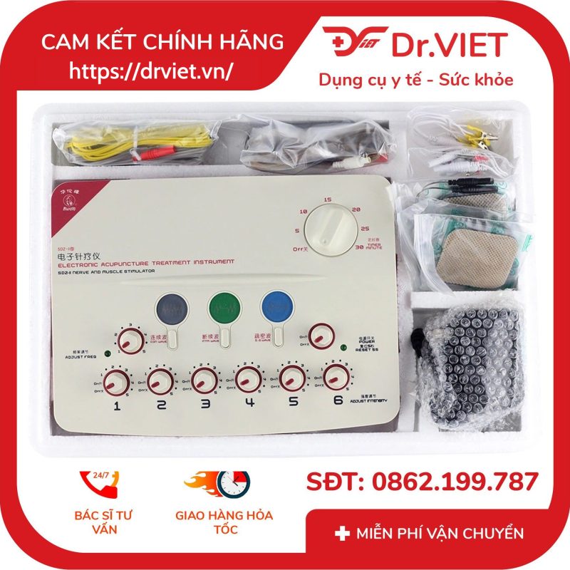 Máy điện châm đa năng Hoa Đà Hwato SDZ II đỏ