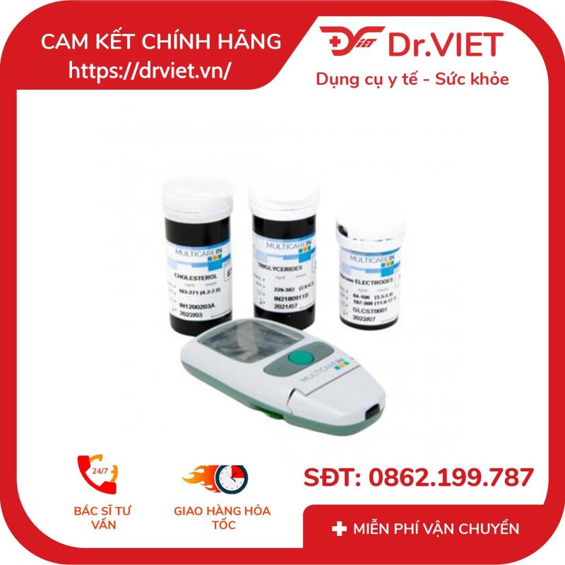 Máy đo đường huyết và mỡ máu 3 trong 1 MULTICAREIN 14 Máy đo đường huyết và mỡ máu 3 trong 1 MULTICAREIN