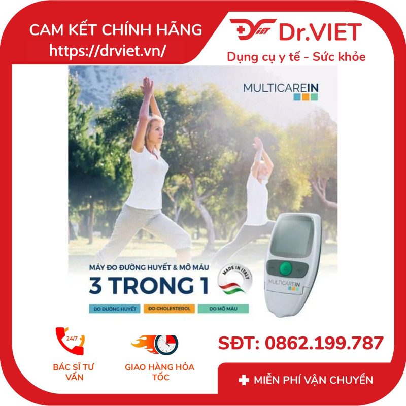 Máy đo đường huyết và mỡ máu 3 trong 1 MULTICAREIN 13 Máy đo đường huyết và mỡ máu 3 trong 1 MULTICAREIN
