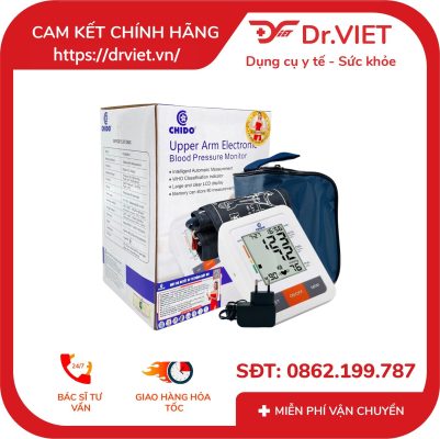 Máy đo huyết áp CHIDO Model 2022 tặng kèm bộ Adapter 19 Máy đo huyết áp CHIDO Model 2022 tặng kèm bộ Adapter