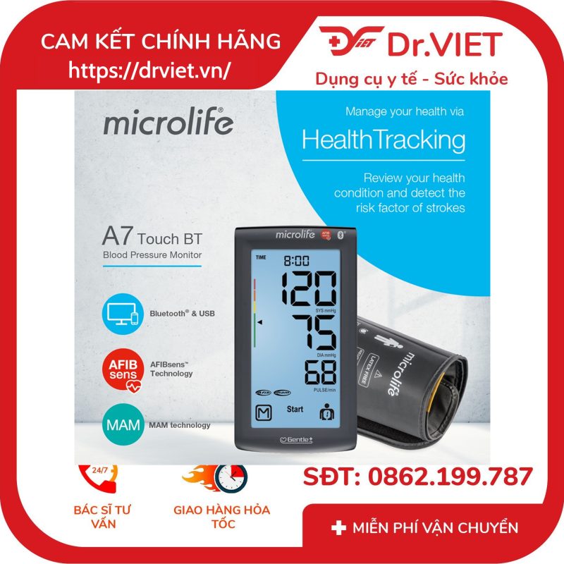 Máy đo huyết áp Microlife BP A7 Touch 10 Máy đo huyết áp Microlife BP A7 Touch