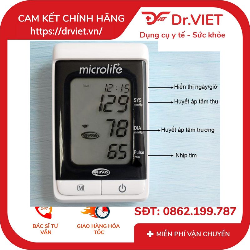 Máy đo huyết áp bắp tay Microlife BP A200 17 Máy đo huyết áp bắp tay Microlife BP A200
