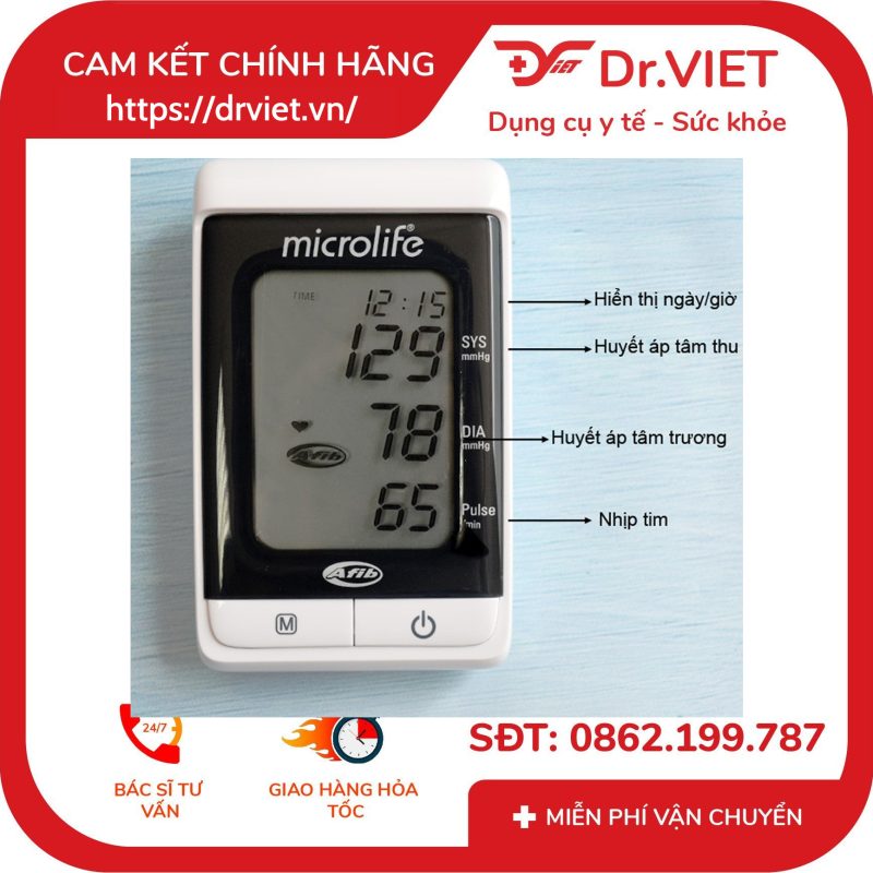 Máy đo huyết áp bắp tay Microlife BP A200 15 Máy đo huyết áp bắp tay Microlife BP A200
