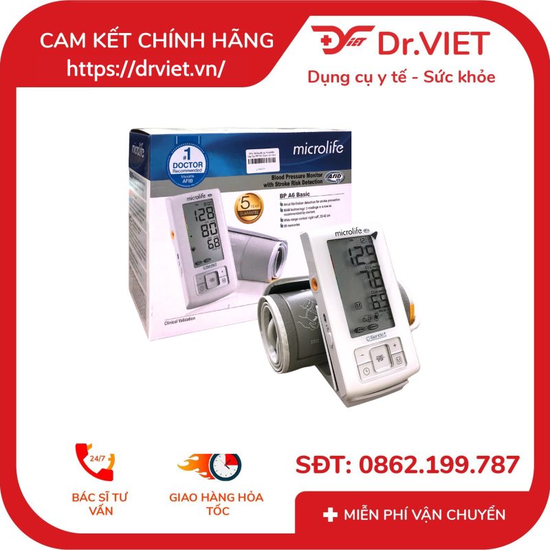 Máy đo huyết áp bắp tay Microlife BP A6 Basic 12 Máy đo huyết áp bắp tay Microlife BP A6 Basic