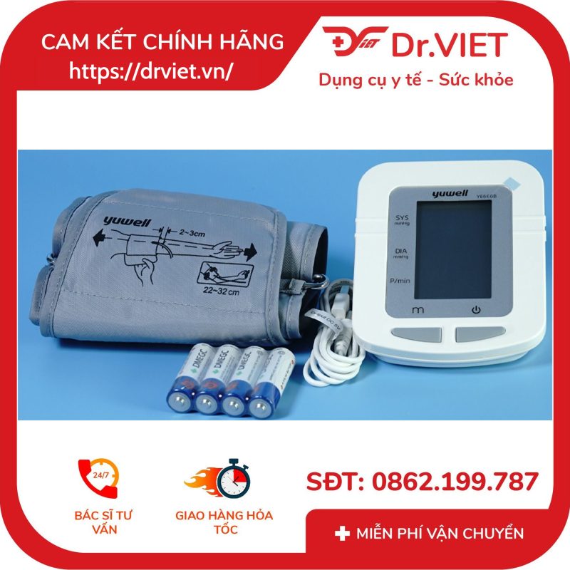Máy đo huyết áp bắp tay Yuwell YE660B 15 Máy đo huyết áp bắp tay Yuwell YE660B